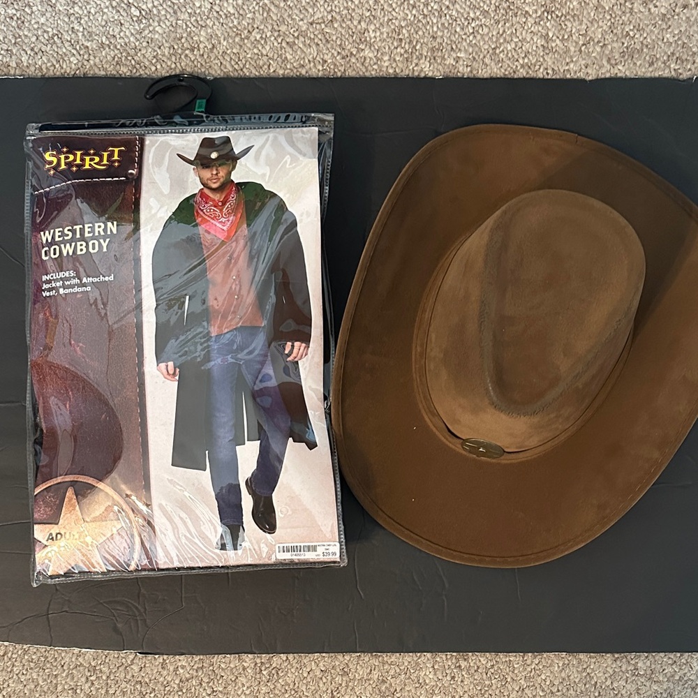 Brown Western Cowboy Hat and Jacket